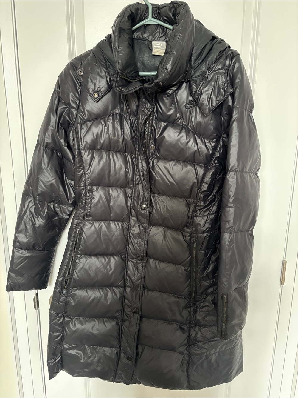 Nike Black Long Puffer Coat